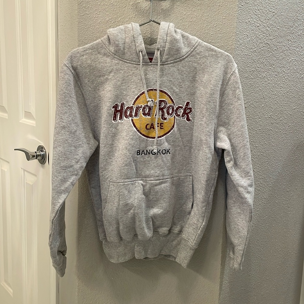 Hard Rock Cafe Bangkok hoodie unisex small gray